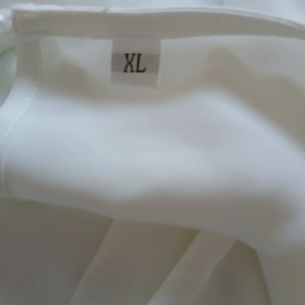 White Cap Tulip Sleeve Pleated Blouse XL - Picture 7 of 9